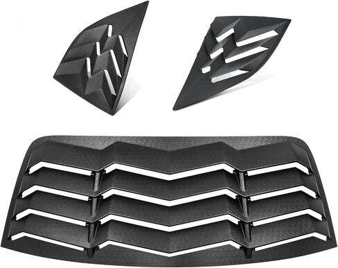فتحات النوافذ الجانبية الخلفية متوافقة مع دودج تشالنجر 2008-2022 في GT Lambo Style Back Louver Sun Shade Cover مخصص يناسب جميع الأحوال الجوية ABS (أسود غير لامع) in Kuwait