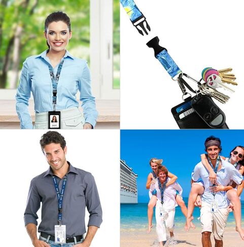 3 قطع من حبال التصميمات المتنوعة مع حامل بطاقة الهوية وحلقة مفاتيح للمفاتيح وبطاقة سفينة الرحلات البحرية والمعلمين والممرضات. حافظة شارة هوية شفافة مقاومة للماء. أساسيات الرحلات البحرية وإكسسوارات العمل. الأزهار خمر. in Kuwait