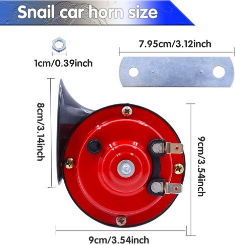 2PCS Train Horn Super Loud Snail Horn for Truck 12v Electric Waterproof Double Horn Air Speakers with Brackets and Screws Train Horn for Cars, Motorcycle, Bikes & Boats in Kuwait