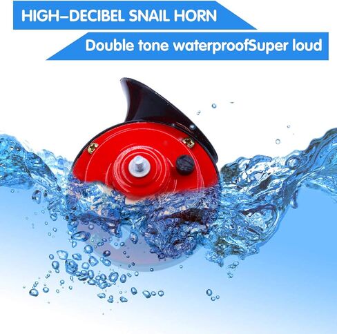 2PCS Train Horn Super Loud Snail Horn for Truck 12v Electric Waterproof Double Horn Air Speakers with Brackets and Screws Train Horn for Cars, Motorcycle, Bikes & Boats in Kuwait