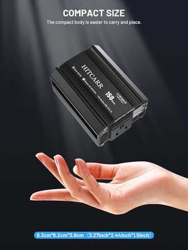 150W Power Inverter, Car Power Inverter Converter DC 12V to 110V AC Car Plug Adapter Outlet Converter with 3.1A Dual USB Charging Ports for Laptop Camping Trip Accessories in Saudi Arabia