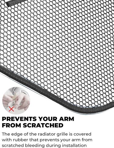 ISSYAUTO Front Mesh Honeycomb Grill Guard Compatible with 2020 2021 2022 2023 C8 Corvette, Upgraded Radiator Grille Guards, Aluminum Metal Car Grill Mesh Body Bumpers Outer Grill Grate, 2 Pc in Saudi Arabia