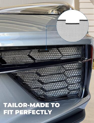 ISSYAUTO Front Mesh Honeycomb Grill Guard Compatible with 2020 2021 2022 2023 C8 Corvette, Upgraded Radiator Grille Guards, Aluminum Metal Car Grill Mesh Body Bumpers Outer Grill Grate, 2 Pc in Saudi Arabia