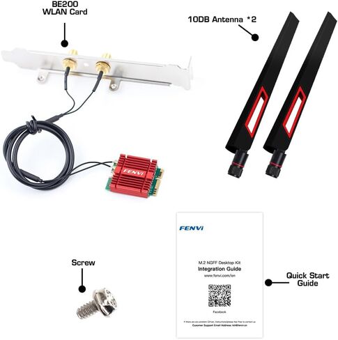 بطاقة شبكة WiFi M.2 السابعة BE200NGW لمجموعة سطح المكتب M.2 WiFi 7 BT5.4 محول لاسلكي ثلاثي الموجات 802.11BE 877 ميجابت في الثانية بطاقة WiFi 7 لا تدعم اللوحات الأم AMD in Kuwait