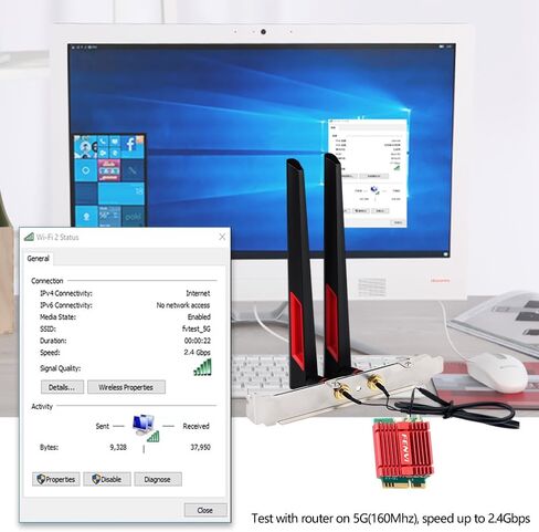 بطاقة شبكة WiFi M.2 السابعة BE200NGW لمجموعة سطح المكتب M.2 WiFi 7 BT5.4 محول لاسلكي ثلاثي الموجات 802.11BE 877 ميجابت في الثانية بطاقة WiFi 7 لا تدعم اللوحات الأم AMD in Kuwait