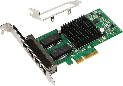Dual-Port PCIe x4 Gigabit Network Card with Intel I350 1000M PCI Express Ethernet Adapter with Intel I350-T2 Two Ports LAN NIC Card for Windows/Server/Linux/Freebsd/DOS in Saudi Arabia
