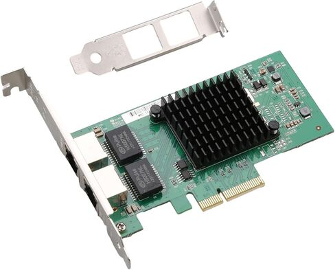 Dual-Port PCIe x4 Gigabit Network Card with Intel I350 1000M PCI Express Ethernet Adapter with Intel I350-T2 Two Ports LAN NIC Card for Windows/Server/Linux/Freebsd/DOS in Saudi Arabia
