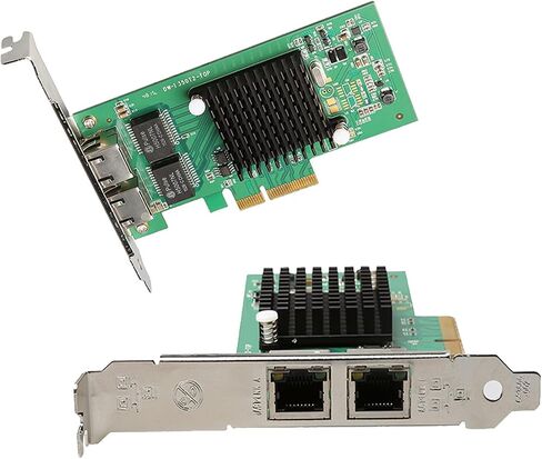 Dual-Port PCIe x4 Gigabit Network Card with Intel I350 1000M PCI Express Ethernet Adapter with Intel I350-T2 Two Ports LAN NIC Card for Windows/Server/Linux/Freebsd/DOS in Saudi Arabia