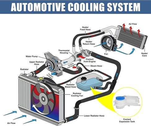 X AUTOHAUX خزان المبرد المبرد 8E0121403A زجاجة توسيع تجاوز المبرد مع غطاء ومستشعر لأودي A4 كواترو 2002-2008 مجموعة واحدة in Saudi Arabia