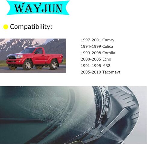فوهات غسيل الزجاج الأمامي 85381-AA010 متوافقة مع 99-08 Toyota Corolla، 97-01 Toyota Camry، 05-10 Toyota Tacoma، 00-05 Toyota Echo Spray Jet Kit (عبوة من قطعتين) in Saudi Arabia
