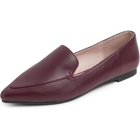 FEVERSOLE Women's Loafer Flat Pointed Fashion Slip On Comfort Driving Office Shoes
