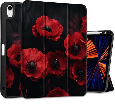 MEEgoodo Tablet Cases for iPad Air 11 inch Case 2024 (with M2 Chip)/iPad Air 5th Generation Case/iPad Air 4th Generation Case 10.9 inch 2022 2020, Beautiful Fantasy Flower in Saudi Arabia