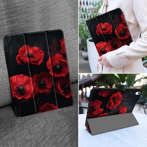 MEEgoodo Tablet Cases for iPad Air 11 inch Case 2024 (with M2 Chip)/iPad Air 5th Generation Case/iPad Air 4th Generation Case 10.9 inch 2022 2020, Beautiful Fantasy Flower in Saudi Arabia