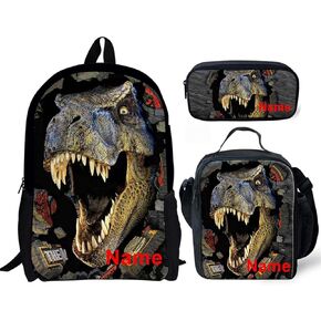 HUGS IDEA 3 Pcs School Bag Set with Thermal Insulated Lunch Tote Purse Pencil Case