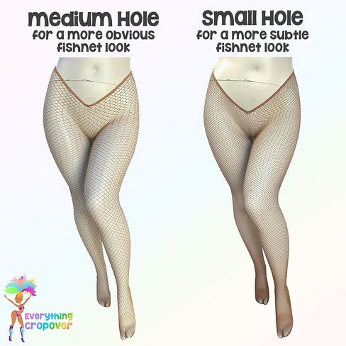 V-Cut Fishnet Stockings | Little Color LC2022 One Size in Saudi Arabia