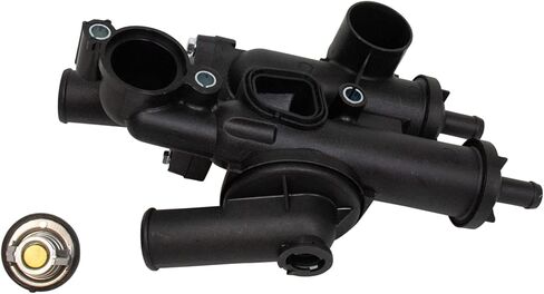 TRQ Upper Thermostat with Housing Assembly Compatible with 04-09 Cadillac in Kuwait