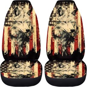 Xoenoiee 70s 80s Groovy Hippie Floral Print 2 PCS Auto Seat Cover Printed Ultra Soft High Back Comfort Bucket Car Front Seat Covers Universal Fit for SUV Sedan Van