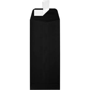 LUXPaper #10 Policy Business Envelopes | Peel & Press | 4 1/8" x 9 1/2" | Midnight Black | 80lb. Text | 50 Qty