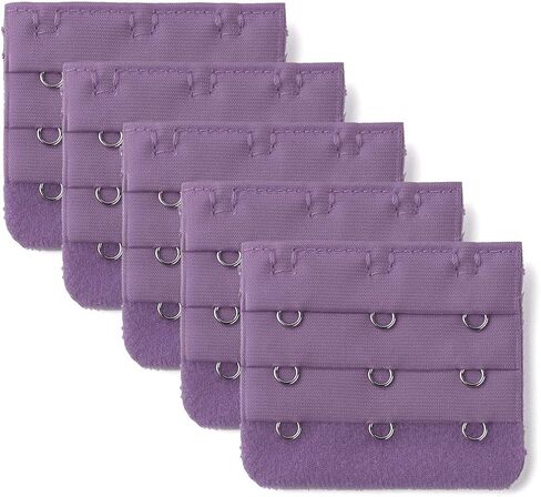 Allegra K 3 Hook 3 Row Underwear Bra Strap Extension Buckle Hooks 5 Pcs for Women Heather Gray One Size in Kuwait