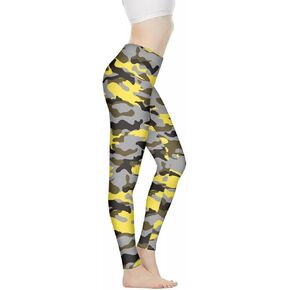 Bulopur Sunflower Workout Legging Pants Full Length, Leopard Women Tummy Control Yoga Pants, Long Leggings for Sport Running