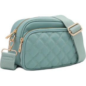 FashionPuzzle Quilted Nylon Crossbody Bag with Wide Strap in Kuwait