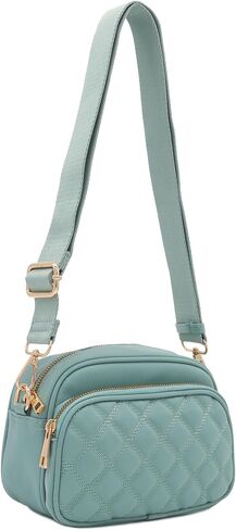 FashionPuzzle Quilted Nylon Crossbody Bag with Wide Strap in Kuwait