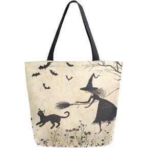 ZzWwR Stylish London Landmark England Vntage Icons Large Canvas Shoulder Tote Top Handle Bag for Gym Beach Travel Shopping