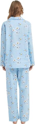 amaxer Women's 100% Cotton Pajama Set Short/Long Sleeved Pants/Shorts Soft Button PJs Elastic Drawstring Waist Sleepwear in Kuwait