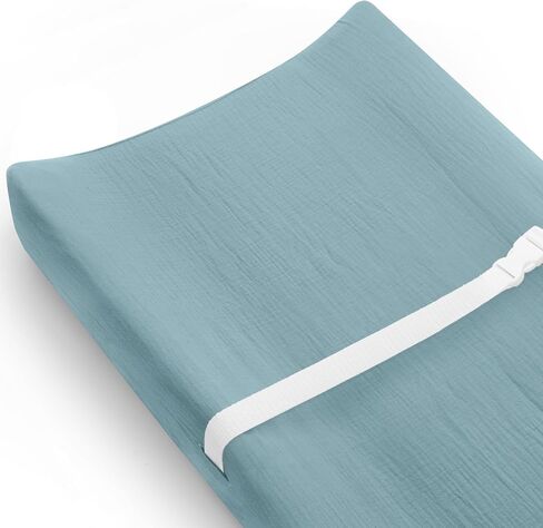 Changing Pad Covers 3 Pack, 32"x16" Muslin Baby Changing Table Pad Covers | Soft Breathable Muslin, Fits Standard Changing Table Pads, Neutral Boho Nursery Style for Baby Boys and Girls (Teddy) in Saudi Arabia
