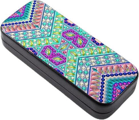 Diamond Art Kits Eyeglass Case for Women DIY PU Leather Sunglasses Case (6.3 X 2.1 X 1.4 Inches) in Kuwait
