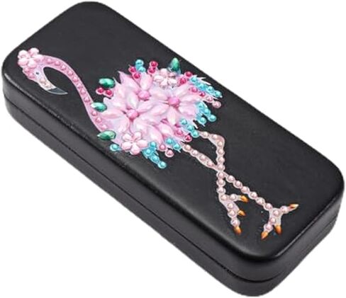 Diamond Art Kits Eyeglass Case for Women DIY PU Leather Sunglasses Case (6.3 X 2.1 X 1.4 Inches) in Kuwait