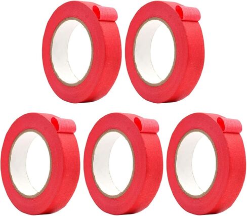 Masking Tape, 0.94 Inch x 13 Yards x 5 Rolls, White, 24 mm Painters Tape Bulk, No Residue, Craft Tape for Artist DIY Crafts, Arts, Decorations, Total 213 Feet in Saudi Arabia