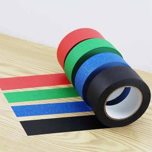 Masking Tape, 0.94 Inch x 13 Yards x 5 Rolls, White, 24 mm Painters Tape Bulk, No Residue, Craft Tape for Artist DIY Crafts, Arts, Decorations, Total 213 Feet in Saudi Arabia
