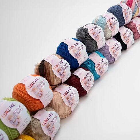 Cotton Jeans Yarn, 55% Cotton 45% Acrylic, Amigurumi Yarn, Soft Cotton Yarn for Crochet and Knitting, 1.76 Oz (50 Gr) / 180 Yards (165 Mt), (Dark Grey) 1 in Kuwait