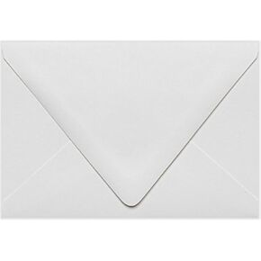 LUXPaper A4 Contour Flap Invitation Envelopes | 4 1/4" x 6 1/4" | White | 80lb. Text | 1000% Recycled | 50 Qty