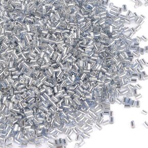 6000pcs Bugle Beads, Black Embroidery Tube Beads for Jewelry Making, Small Short Beads for Craft DIY Bracelet Necklaces Supplies, 3x2mm