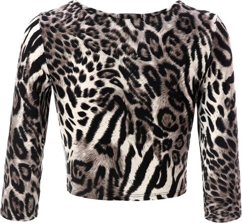 SSOULM Women's 3/4 Sleeve Scoop Neck Cotton Slim Fit Crop Top (S-1XL) in Kuwait