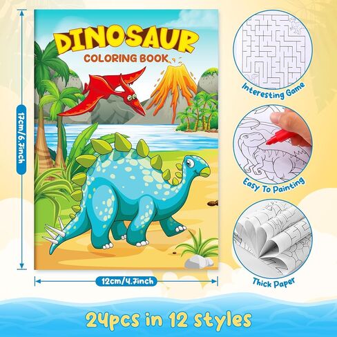BenLouis 24 Unicorn Mini Coloring Books Kids with 24 Stacking Crayons Rainbow Party Favors Activity Books Bulk for Kids Unicorn Birthday Goodie Bag Gift Stuffer Classroom Reward in Kuwait