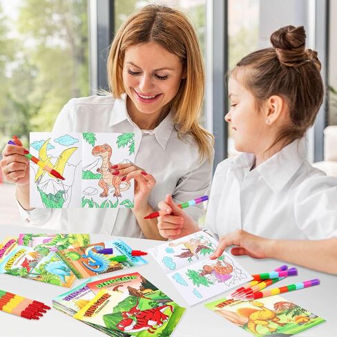 BenLouis 24 Unicorn Mini Coloring Books Kids with 24 Stacking Crayons Rainbow Party Favors Activity Books Bulk for Kids Unicorn Birthday Goodie Bag Gift Stuffer Classroom Reward in Kuwait