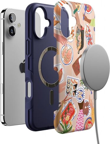 Casely iPhone 16 Plus Case | Endless Peaks | Colorblock Mountain | Bold Protective Case Design | Compatible with MagSafe in Kuwait