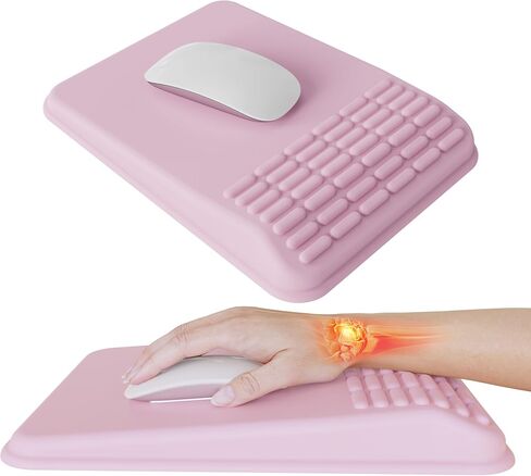 MEKASS Mouse Pad with Wrist Rest, Ergonomic Slope Mousepad for Carpal Tunnel Pain Relief, Memory Foam Desk Computer Wrist Support Mouse Pad with Non-Slip PU Base for Office Home (Dark Blue) in Kuwait