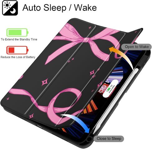 Tuiklol for iPad 10.2 case 2021 Gen 9th Release Built in Pencil Holder - Trifold Stand-Auto Wake/Sleep TPU Protection Stand Clear Back Cover for 2020 2019 [8th/7th] Case, Moon and Star in Saudi Arabia
