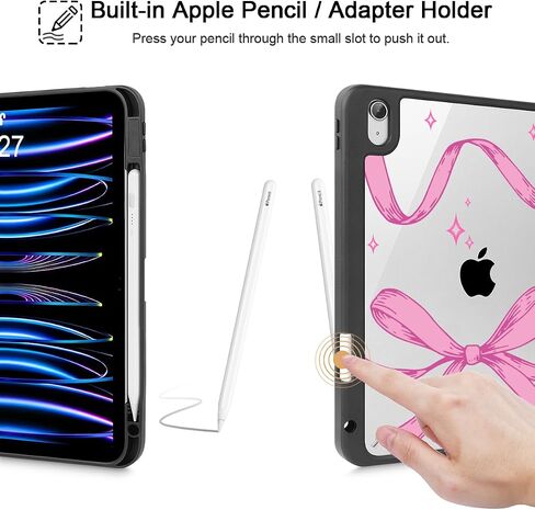 Tuiklol for iPad 10.2 case 2021 Gen 9th Release Built in Pencil Holder - Trifold Stand-Auto Wake/Sleep TPU Protection Stand Clear Back Cover for 2020 2019 [8th/7th] Case, Moon and Star in Saudi Arabia