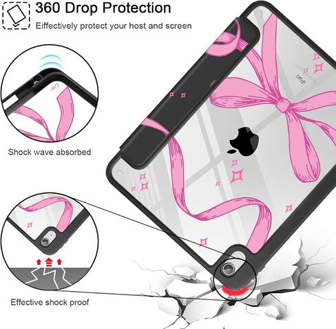 Tuiklol for iPad 10.2 case 2021 Gen 9th Release Built in Pencil Holder - Trifold Stand-Auto Wake/Sleep TPU Protection Stand Clear Back Cover for 2020 2019 [8th/7th] Case, Moon and Star in Saudi Arabia