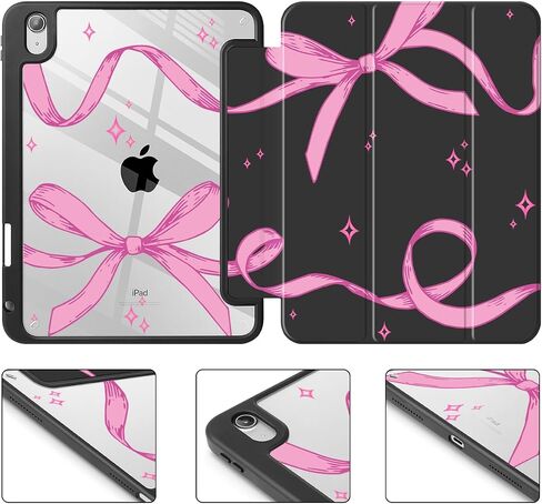 Tuiklol for iPad 10.2 case 2021 Gen 9th Release Built in Pencil Holder - Trifold Stand-Auto Wake/Sleep TPU Protection Stand Clear Back Cover for 2020 2019 [8th/7th] Case, Moon and Star in Saudi Arabia