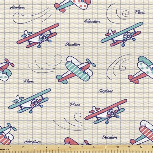 Ambesonne Vintage Fabric by The Yard, Birds and Dragonflies with Modern Doodle Style Animal Inspired Design, Decorative Fabric for Upholstery and Home Accents, 3 Yards, Yellow Orange in Saudi Arabia