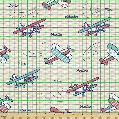 Ambesonne Vintage Fabric by The Yard, Birds and Dragonflies with Modern Doodle Style Animal Inspired Design, Decorative Fabric for Upholstery and Home Accents, 3 Yards, Yellow Orange in Saudi Arabia