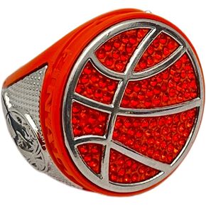 Discount Sports Rings, DELUXE BASKETBALL FINALIST RING — Assorted colors, Painted Body with stones, Player Ring, Player Award