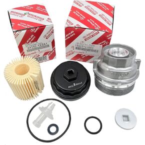 Genuine 04152-YZZA1 oil filter with Genuine 15620-31060 Oil Filter Housing Cap and 15643-31050 Cap Plug includes APSG Wrench and crush washer.