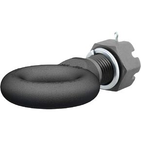 CURT 48530 Black Steel Pintle Hitch Lunette Ring with Swivel Castle Nut, 3-Inch ID, 45,000 lbs